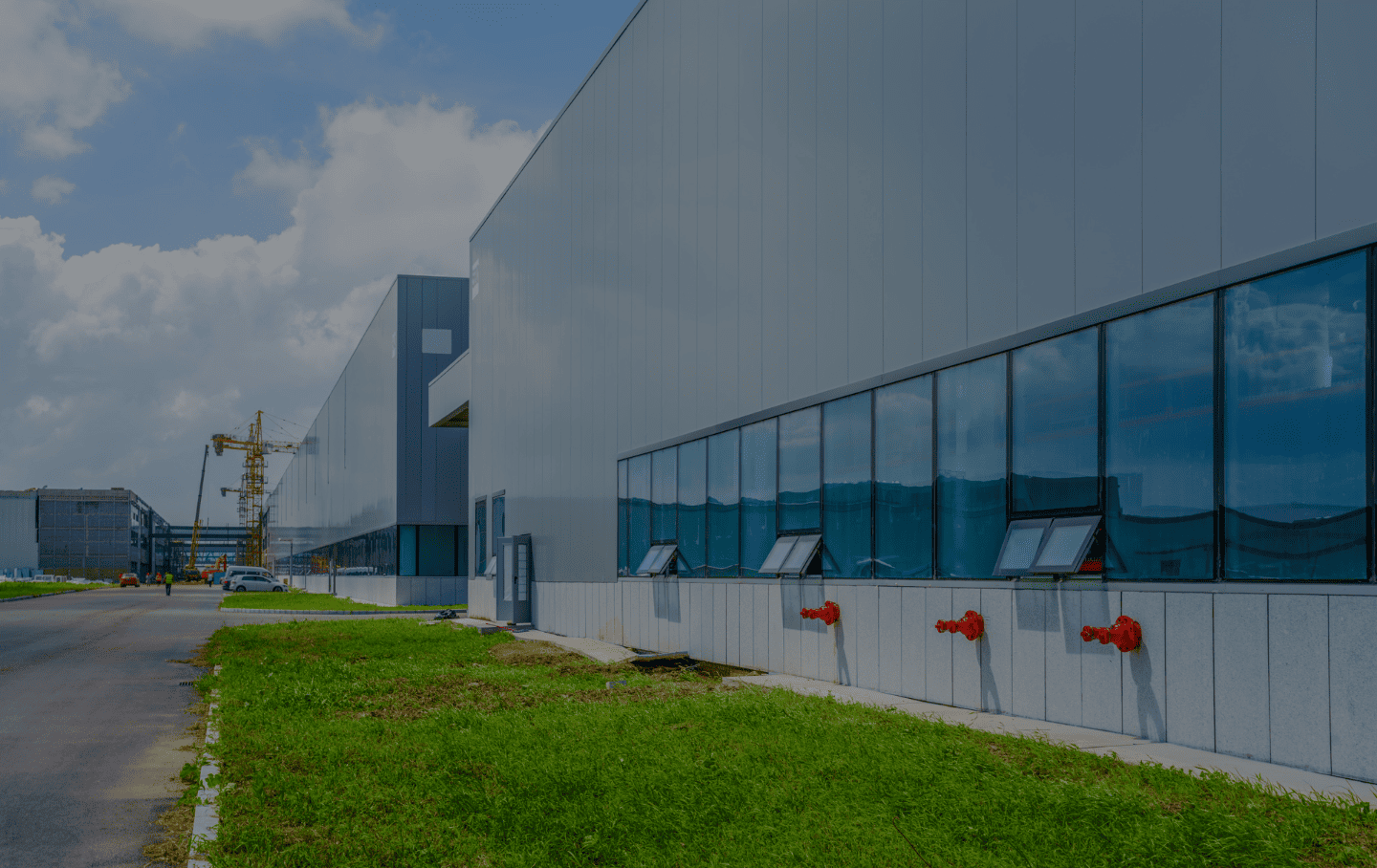 Modern building with glass facade