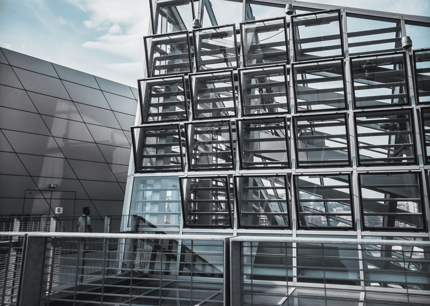 Modern building with glass facade