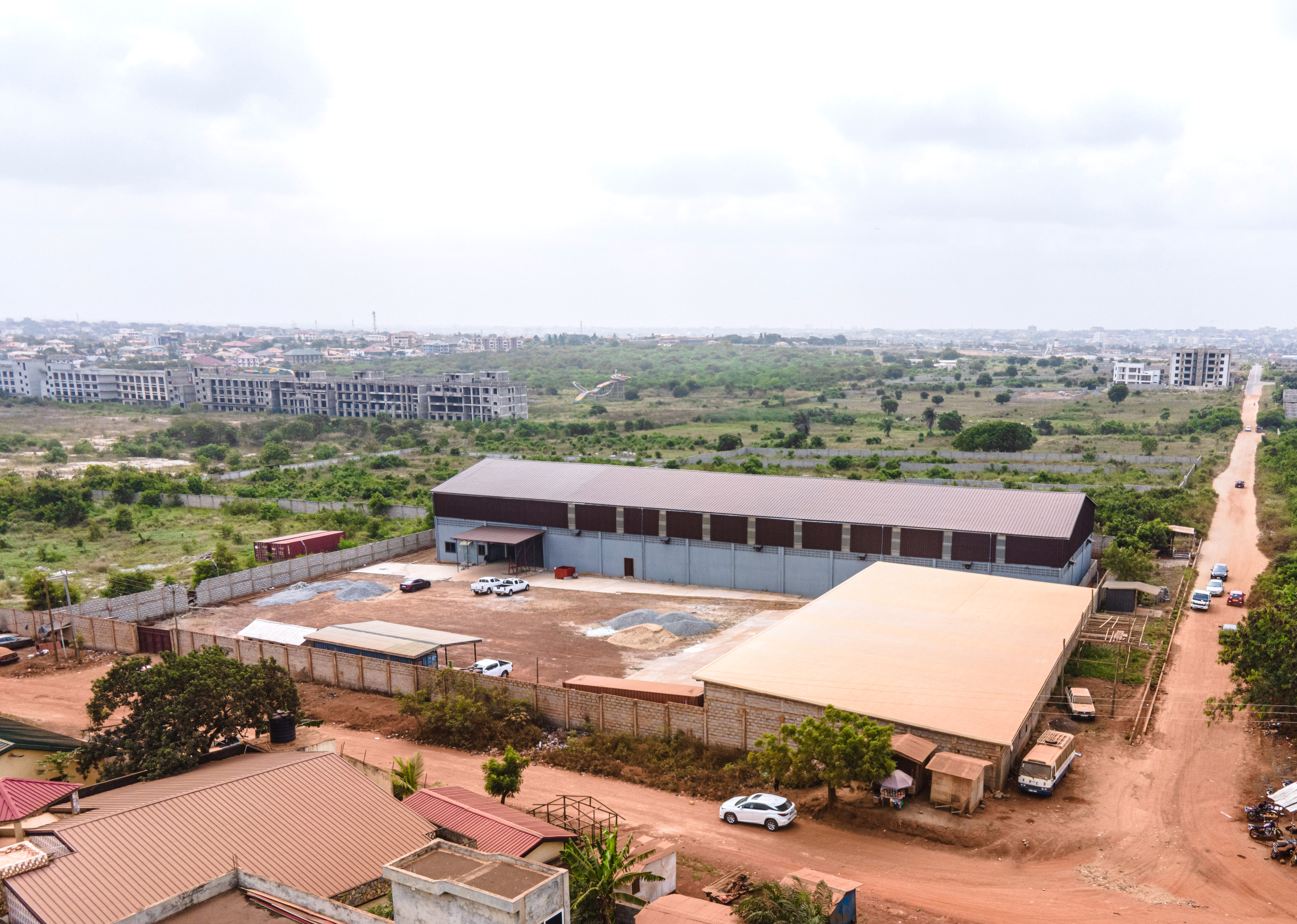 A modern building with a glass facade